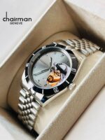 ⁦Chairman Geneve UAE Sheik Arabic Beige Dial Silver Chain Gents Watch - كوبي ماستر عالية الجودة.⁩ - الصورة ⁦3⁩