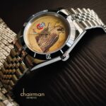 ABU DHABI Emblem Chairman Geneve Baby Brown Dial Silver Chain Gents Watch - كوبي ماستر بجودة عالية.